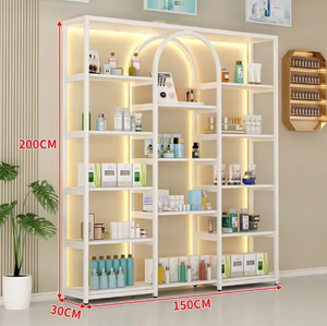 Estantes Cosméticos Dorados para Salón de Belleza en Oferta, Exhibidores de Cosméticos para Tiendas Minoristas con Gabinete, Exhibidores Personalizables con Logotipo y Tamaño para Tiendas - Product Image 6