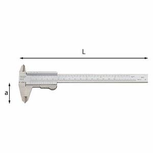 Calibrador Vernier de Acero 0-150mm, Herramienta de Medición de Precisión para Trabajos en Metal y Uso en Ingeniería - Product Image 1