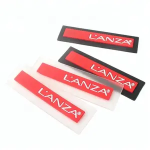 PVC morbido Etichette OEM Verificato Fabbrica Logo Personalizzato Chiaro Trasparente Adesivo In Gomma per Zaino