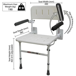 Chaise de bain légère en aluminium pour personnes handicapées, chaise de douche à usage domestique pour personnes âgées, équipement de sécurité pour la salle de bain - Product Image 1