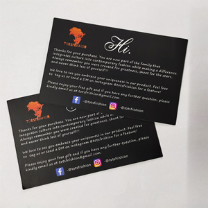Cartolina di stampa personalizzata 7*11 <span class=keywords><strong>cm</strong></span> grazie carta con logo la migliore quantità di carte. - Product Image 6