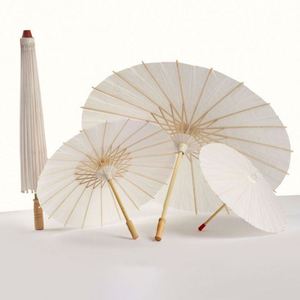 Parasol en papier blanc pour mariage en gros pour le bricolage - Product Image 2