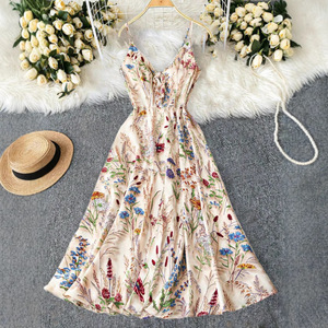 Abito casual da donna con stampa artistica, abito a canotta fluido e confortevole taglie forti per l'uso quotidiano - Product Image 6