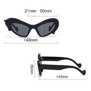 Sunray Newst Trendy Colorful High Quality Sunglasses Fashionable <strong>Blue</strong> Gold Transparent PC Frame Pink Black <strong>Party</strong> Sun <strong>Glasses</strong> - Product Image 3