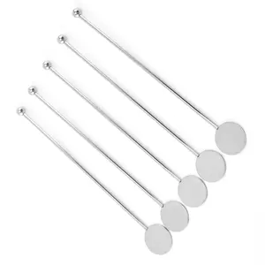 Custom Swizzle Coffee Stirrer Metal Stir Sticks Tea Stainless Steel Drink Stirring Rod Drink Stirrers