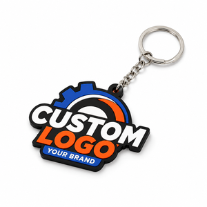 High Quality Contrast Color Car Silicone <b>Keychain</b> 3D <b>Customize</b> Embossed Rubber Soft Pvc <b>Keychain</b> With Your Logo - Product Image 2