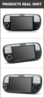 Autoradio Multimédia 7 Pouces pour FIAT 500 2007-2015, Écran Tactile, Stéréo Android Auto WIFI CarPlay Audio Mp4, Lecteur GPS 2 Din