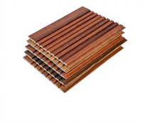Panneau mural rainuré en composite bois-plastique ignifuge et anti-rayures