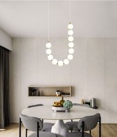 Dekorative Perlen-Halskettenleuchte Esstisch Apartment Designer Minimalistisch Nordische Beleuchtung