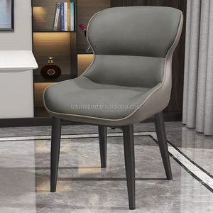 Silla de Comedor Moderna Nórdica de Alta Calidad con Respaldo Alto en Cuero Sintético para Restaurante - Product Image 5