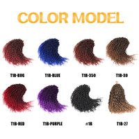 Faux Locs Déesse Ombre Naturelle avec Boucles Vague d'Eau en Détresse Faux Locs Diy River Locks 24 pouces Crochet Tresses Extensions de Cheveux