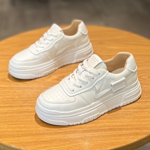 Chaussures pour femmes en cuir véritable, semelles épaisses, chaussures décontractées polyvalentes, chaussures de sport respirantes pour femmes - Product Image 2