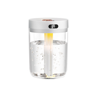 Humidificateur d'air ultrasonique silencieux de 1,5 L pour bureau, maison, chambre d'enfant, avec lumière nocturne ambiante, USB Type C, brume fraîche