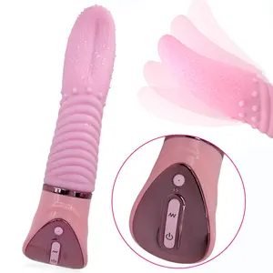 Power Magic Tongue Vibrator Toys Waterproof USB Rechargeable 10 Speeds Crazy Licking Tongue Shaped Sex Toy for Women Vibrator