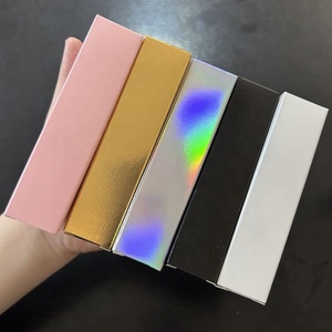 ISMAN Boîte de gloss à lèvres prête à être expédiée W27 H115mm Rose Blanc Noir Or Emballage en papier holographique Vente en gros Marque privée Pro - Product Image 1
