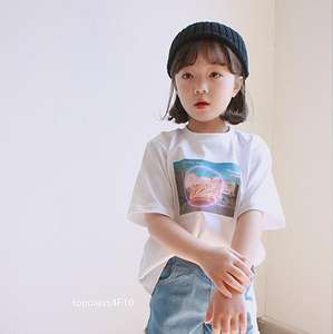 T-shirt imprimé en coton pour boutique de vente en gros en ligne - Product Image 6