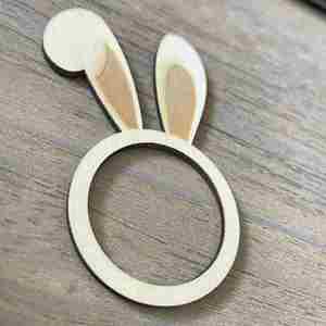 Wooden <b>Napkin</b> <b>Rings</b> Easter Bunny Wood Design Ideal for Easter and Rabbit Themed Parties Easter Party Table Decoration Supplies - Product Image 2