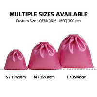 Grande pochette en soie avec logo personnalisé sac à cordon en satin pour vêtement perruque cadeau bijoux cosmétiques chaussures de bonbons stockage de la poussière