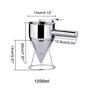 Dispensador de Masa para Panqueques y Repostería de Acero Inoxidable 2026, con Soporte, Capacidad de 600/1200ml, Ecológico, Logotipo Personalizado, Embudo - Product Image 2