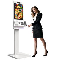 Kiosco de Autoservicio con Pantalla Táctil de 32 Pulgadas, Impresora Térmica Frontal Integrada, Android, para Restaurantes y Tiendas
