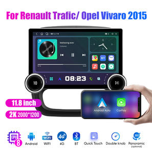 Radio de coche Android 2Din de 11,8 pulgadas para Renault Trafic 2015 2K QLED pantalla estéreo de coche REPRODUCTOR DE DVD Carplay Android Auto - Product Image 3