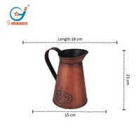 Vas Bunga Logam Vintage 1,3 Galon, Pitcher Rustic, Pot Bunga untuk Taman