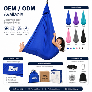 <span class=keywords><strong>Hamac</strong></span> <span class=keywords><strong>suspendu</strong></span> en tissu extensible pour enfants, idéal pour la thérapie de l'autisme, la maison et les zones de jeux - Product Image 6