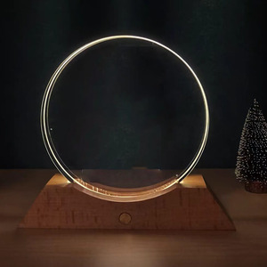 Popolare Cornice Portafoto GLINN con Luce LED, Luce Notturna in Vetro <span class=keywords><strong>Cristallo</strong></span> Inciso al Laser, 14CM, Stile Antico - Product Image 2