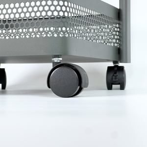 Carrito de Almacenamiento Multiusos con Ruedas Giratorias de Tres Niveles, Estante Doméstico Ajustable, Carrito con Freno de Hierro y Material PP - Product Image 6
