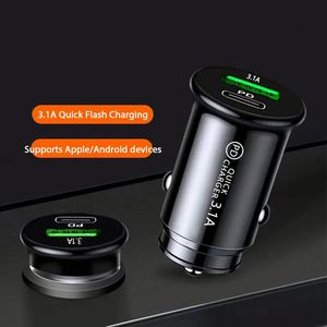 ที่ชาร์จในรถยนต์ PD 3.1A ชาร์จเร็ว A+C ช่องเสียบ USB คู่ ที่ชาร์จในรถยนต์อเนกประสงค์ อะแดปเตอร์จ่ายไฟ PD สำหรับโทรศัพท์รุ่น 12 13 14 15 16 - Product Image 4