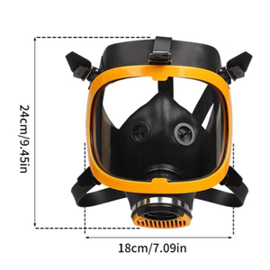 Masque de protection réutilisable à visière large anti-buée en TPU à 3 couches avec filtre respiratoire anti-particules de 40 mm pour la poussière et les gaz - Product Image 2