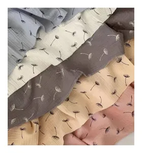 Оптовая Продажа с фабрики окрашенная хлопковая муслиновая ткань рулон марлевой ткани двухслойная марля для поддержки одежды OEM ODM
