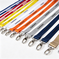 Lanière de cou personnalisée en polyester par sublimation, avec logo imprimé sur mesure, pour badge d'identification, avec boucle détachable, pour événements d'entreprise