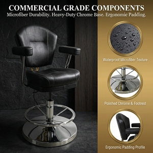 Silla de Póker Ajustable de Cuero Genuino - Taburete de <span class=keywords><strong>Bar</strong></span> Personalizable Más Vendido para Casino, Hogar, Hotel, Centro Comercial y Uso Comercial - Product Image 4