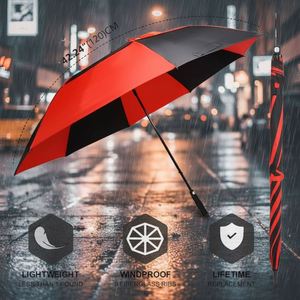 Parapluie de golf droit semi-automatique avec poignée en EVA, motif personnalisé, protection UV, prix d'usine - Product Image 4