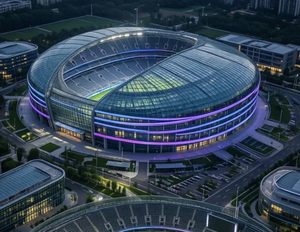 อาคารพาณิชย์โครงสร้างเหล็กสำเร็จรูปสมัยใหม่ สนามกีฬาฟุตบอลขนาดใหญ่ สนามกีฬา - Product Image 4