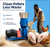 Nouvelle machine à granulés d'aliments pour volailles à haute efficacité et haute productivité, 300 kg/h, pour les petites exploitations agricoles, automatisation, faible besoins en main-d'œuvre