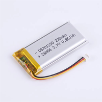 Batterie lithium rechargeable QS701230-230mAh 3.7V pour appareils de divertissement avec MSDS