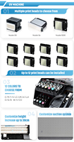 Printer Flatbed Inkjet UV CCD Presisi Tinggi DISIN untuk Logam & Kartu dengan Kepala Ricoh 0.01mm Kecepatan Tinggi