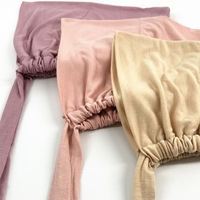 Bonnet de Base à Sangle 64 Couleurs pour Femmes Musulmanes, Hijab Ethnique Réglable, Sous-Bonnet Modal Mercerisé de Couleur Unie pour Couvre-Chef Musulman