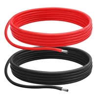 Fil électrique en silicone 8 AWG 8,29 mm 5 m (2,5 m noir + 2,5 m rouge) 0,08 mm Cuivre étamé 1650 brins Flexible 600 V