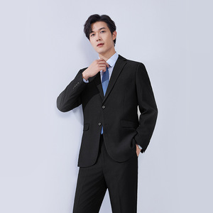 Professional <b>Black</b> Suit Jacket Unisex Polyester <b>Work</b> Attire Hotel Uniforms Spring Autumn Commuting - Product Image 3