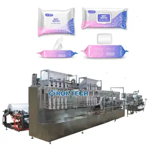 Automatic Alcohol Wet Tissue Making Machine Wet Wipes With Plastic Lid Packing Machine