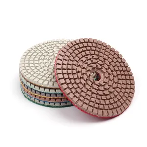Chinese Manufacturers 4inch Diamond resin bond concrete polishing pads Floor Renew Sanding discs