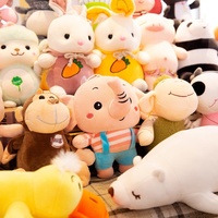 Vente en gros usine : Peluche de dessin animé de 8 pouces, poupée pour machine à griffes, en coton PP, douce, prix d'arcade