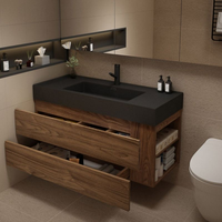Meuble-lavabo de salle de bain 50cm 60cm 70cm 80cm 100cm sur mesure, moderne, fabrication chinoise, vente directe en gros, construction durable, usine professionnelle