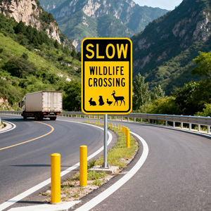 Soddisfare gli standard di personalizzazione materiale professionale dimensioni/modelli/testo a forma di diamante riflettente animale segnale di avvertimento - Product Image 4