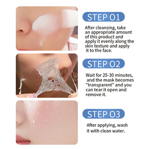 Masque facial hydratant IK&<span class=keywords><strong>JOE</strong></span> au collagène et perles de cristal, effet peeling léger, booste l'élasticité de la peau, minimise les ridules, <span class=keywords><strong>film</strong></span> transparent et doux - Product Image 6