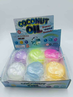 Nouveauté : Jouet Squishy en Huile de Coco Multicolore, Anti-stress, Non Rebondissant, Jouets Promotionnels Croustillants