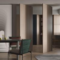 Modern Design Solid Wood Pivot Door Waterproof Interior Partition for Office & Living Room Customizable Finished 1 Year Warranty